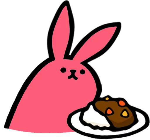 Telegram Sticker «Pink Rabbit» 