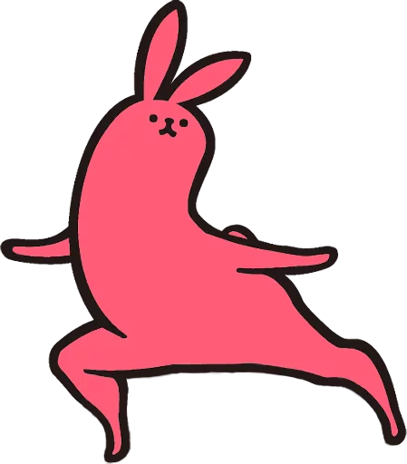 Стикеры телеграм Pink Rabbit