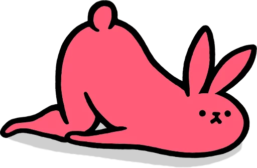 Pink Rabbit sticker 😒