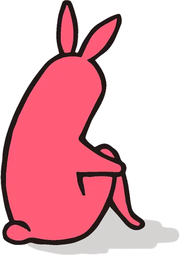Pink Rabbit sticker 😰
