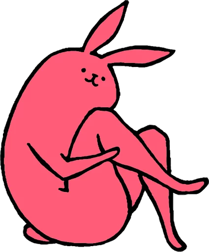 Pink Rabbit sticker 😥
