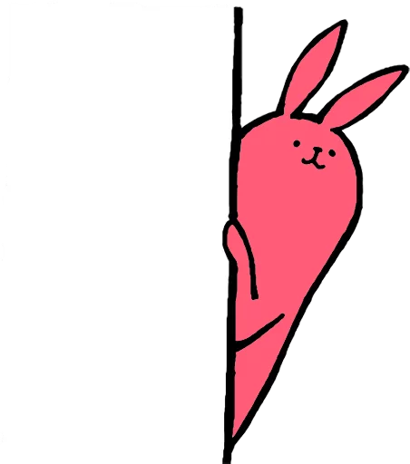 Telegram stiker «Pink Rabbit» 😀