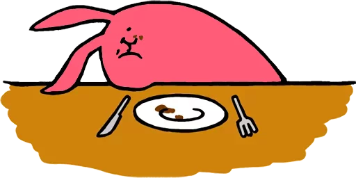 Telegram stiker «Pink Rabbit» 😣