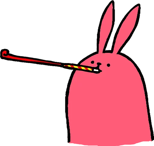 Стікер Telegram «Pink Rabbit» 😊