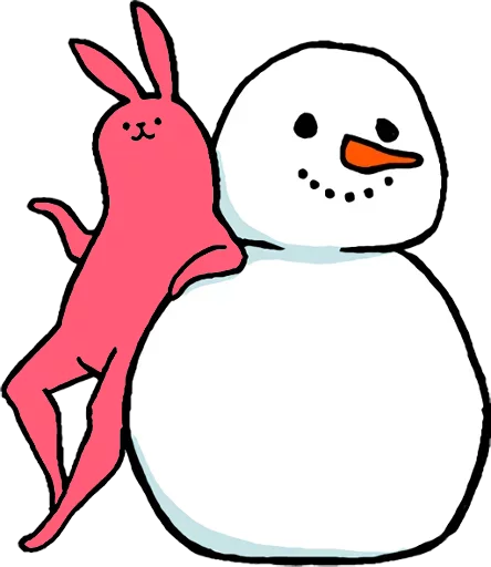 Telegram stiker «Pink Rabbit» 😀
