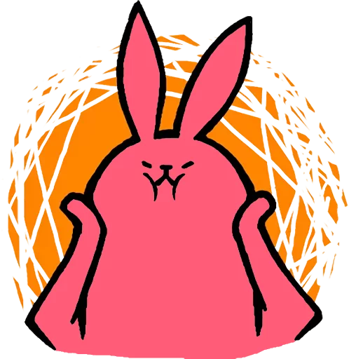Pink Rabbit sticker 😜
