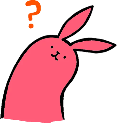 Pink Rabbit sticker 😞