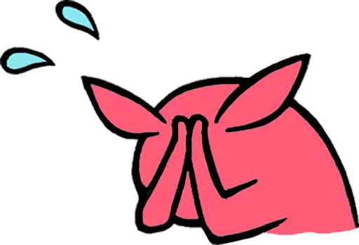 Pink Rabbit sticker 😭