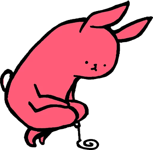 Pink Rabbit sticker 😒