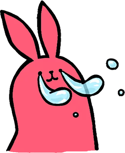 Pink Rabbit sticker 😭