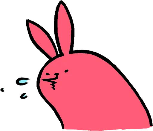 Telegram stiker «Pink Rabbit» 