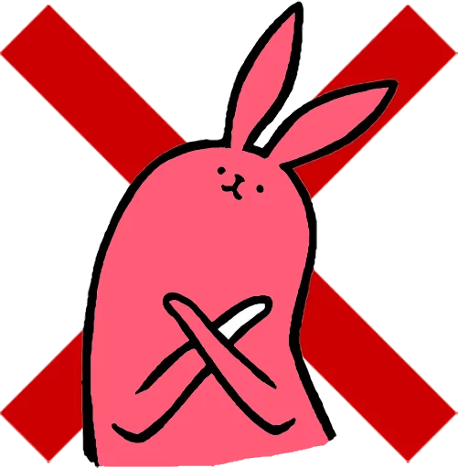 Pink Rabbit sticker 😥