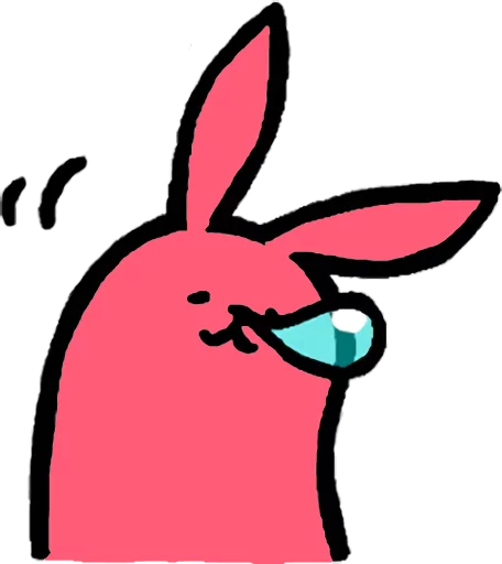 Эмодзи Pink Rabbit 