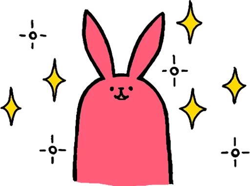 Pink Rabbit sticker ☺