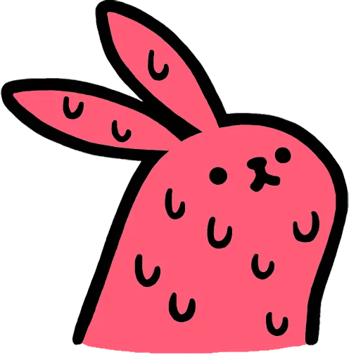 Pink Rabbit sticker 😞