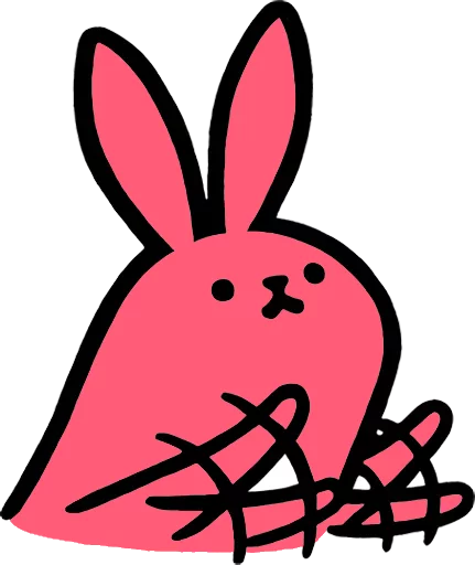 Эмодзи Pink Rabbit 