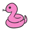 Pink Rock Star emoji 🐍