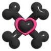 Pink Rock Star emoji ☠️