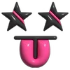 Pink Rock Star emoji 😛