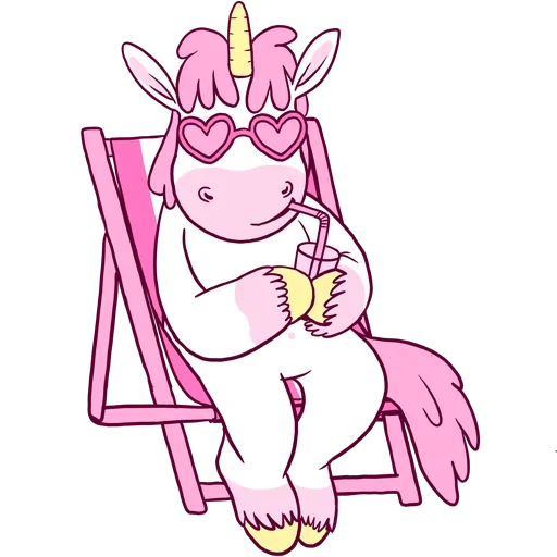 Pink Unicorn stiker 😙