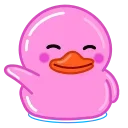Pink Duck emoji 🙋
