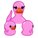 Pink Duck  stiker 🦆