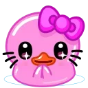 Емодзі Pink Duck  🎀