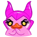 Эмодзи Pink Duck  😈