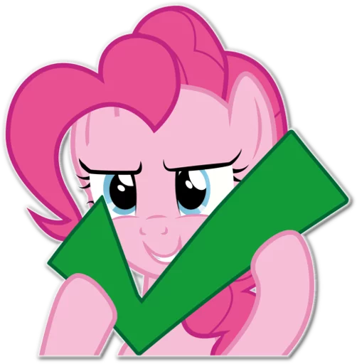 Telegram stiker «Pinkie Pie Division» ✔