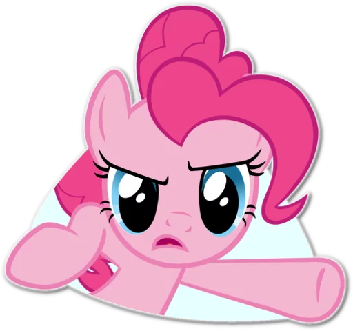 Telegram stiker «Pinkie Pie Division» 😤