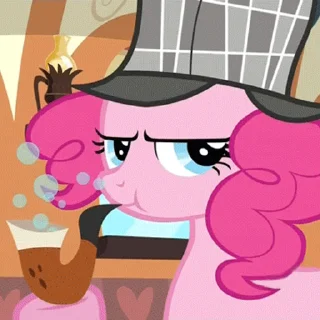 Pinkie Pie animated stiker 🤔