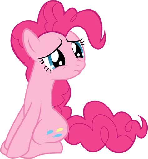 Стикер Telegram «Pinki Pie Pony» 😟