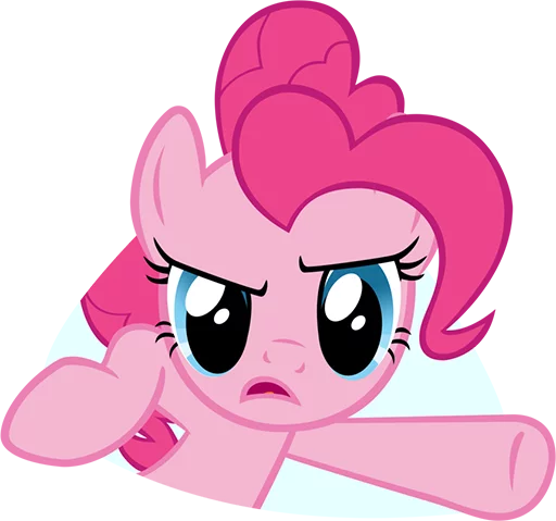 Telegram Sticker «Pinki Pie Pony» 😠