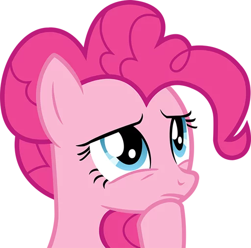 Стикер Telegram «Pinki Pie Pony» 🤔