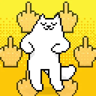 Pixel Cat  stiker 🖕