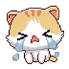 Pixel Cat emoji 😭