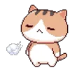 Емодзі Pixel Cat 😮‍💨