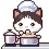 Емодзі Pixel Cat 👨‍🍳