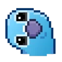 Pixel Pigeon Emoji stiker 🫤