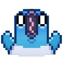 Pixel Pigeon Emoji stiker 😱