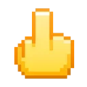 Pixel Pigeon Emoji stiker 🖕