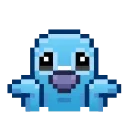 Pixel Pigeon Emoji stiker 🤷‍♂