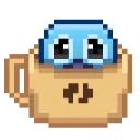 Стікер Pixel Pigeon Emoji ☕