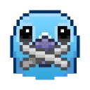 Стикер Pixel Pigeon Emoji  🤐