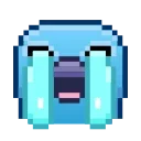 Стикер Pixel Pigeon Emoji  😭