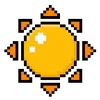 Pixel Planet emoji ☀️