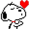  Pixel Snoopy emoji 😘