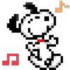  Pixel Snoopy emoji 🎶