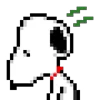  Pixel Snoopy emoji 😔