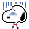  Pixel Snoopy emoji 😨